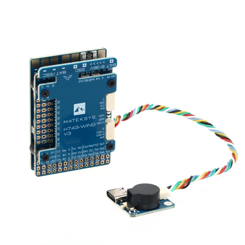 Original MATEKSYS MATEK System H743-WING V3 Flight Controller STM32H743 480MHz Dual IMU, 3‑8S 90A PDB, Built‑in OSD
