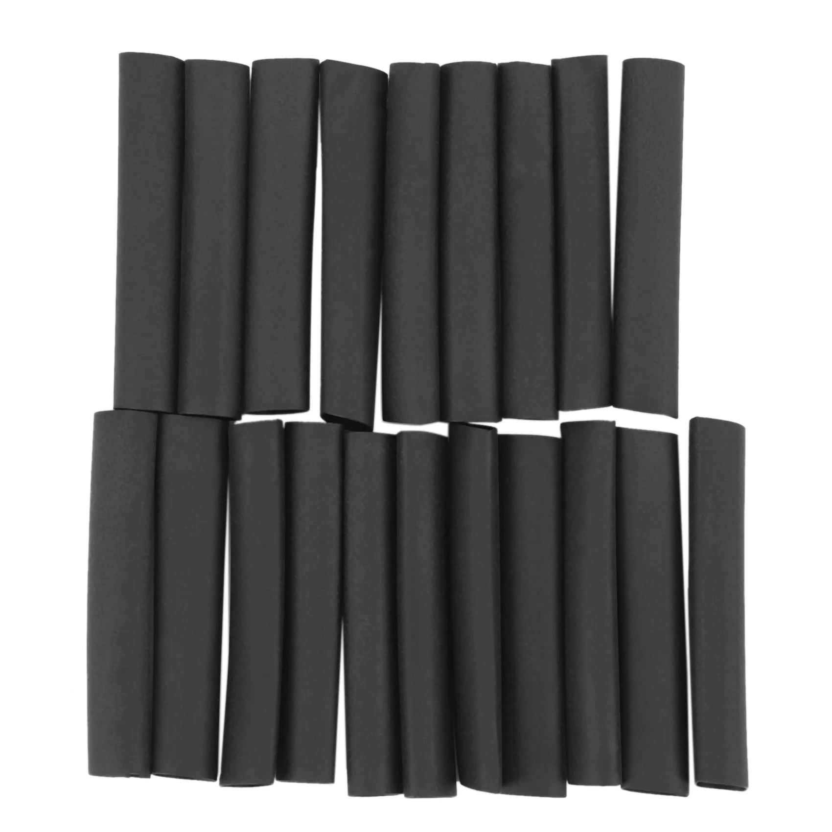 Kit pipa hitam anti cuaca, 127 buah lem hitam tahan cuaca panas menyusut Sleeving