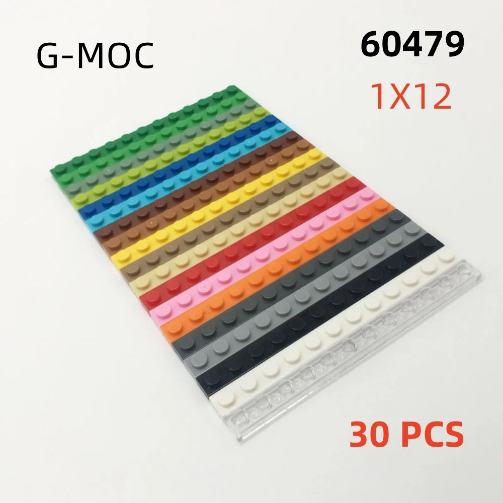 G-MOC ตัวต่อชิ้น/ล็อต30ชิ้นสำหรับเด็ก, บล็อค60479ประกอบชิ้นส่วนตัวต่อเพื่อการศึกษาแบบทำมือได้ขนาด1x12