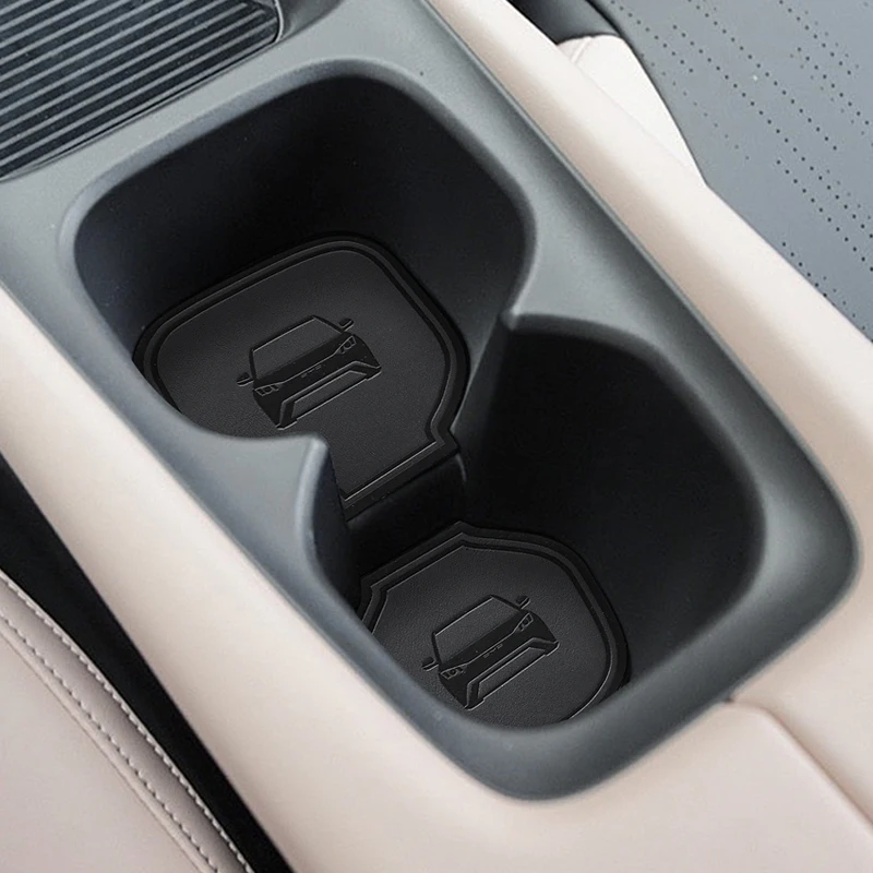 For BYD Seagull 2023-2024 Car Leather Gate Slot Cup Mat Cortex Door Pad Water Coaster Accessories