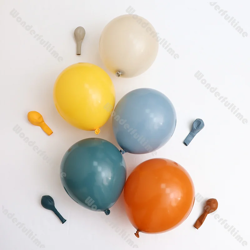 4-16ft Retro Balloons Garland Orange Sand Blue Globos Baby Shower Birthday Party Decoration Gender Reveal Wedding Home Supplies