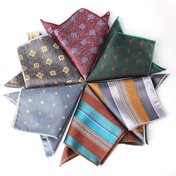 جديد الأزهار جيب ساحة للرجال بيزلي الصدر منشفة الزفاف منديل السادة Hankies الرجال منديل مخطط جيب منشفة
