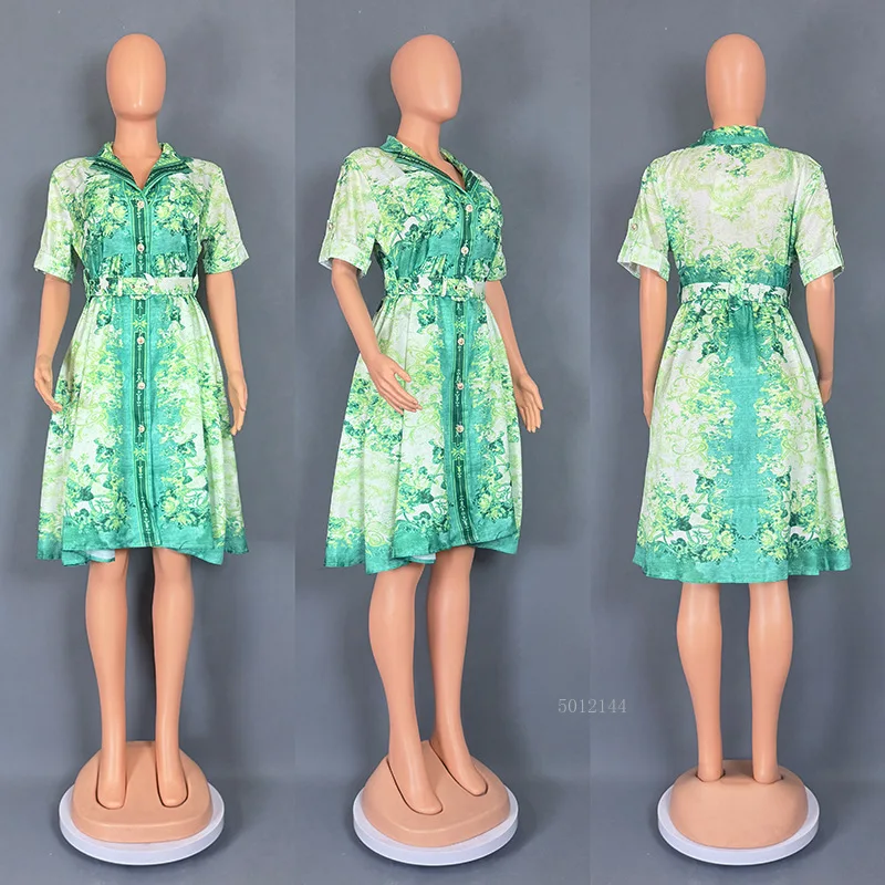 

Dashiki African Dresses for Women Summer African Short Sleeve Polyester Printing V-neck Party Evening Midi Dress Outfits 2025