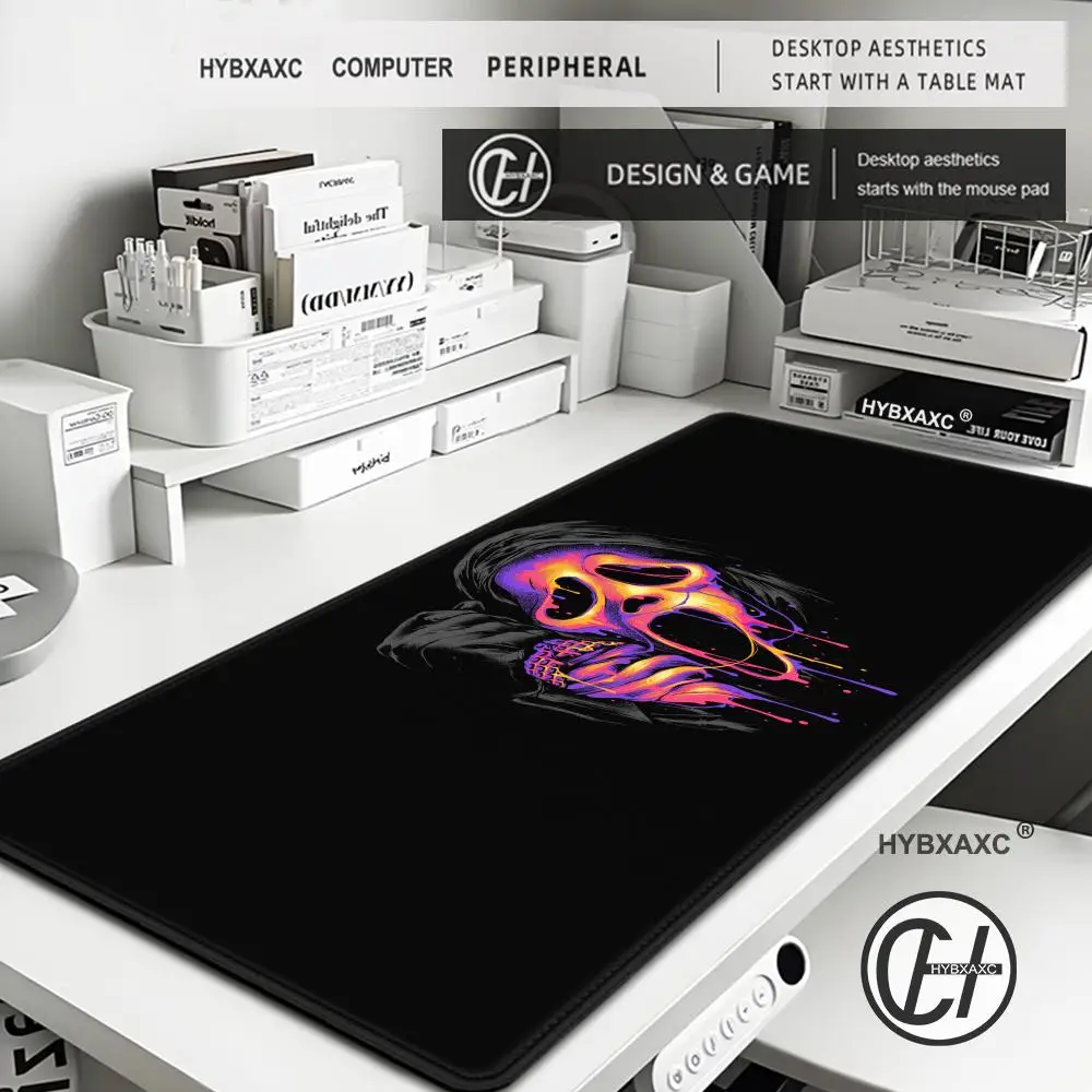 Karakter Horor Ghostface Anti-Slip Keyboard Mat Gaming Mouse Pad untuk PC Gamer Rumah Kantor Desktop Dekorasi Mat Deskmat
