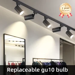 Set Led Track Light GU10 Track Lamp 110v 220v Replaceable GU10 Bulb for Clothing Shop Store Kitchen Living Room Decor Lighting