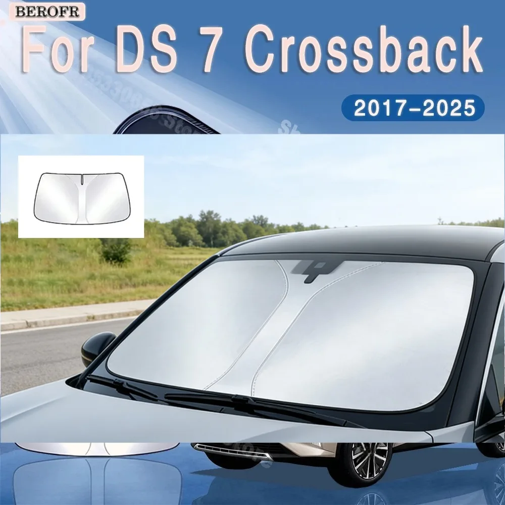 Car Sun Visor Front Windshield Sunshade Heat Insulation Summer Cooling Auto Accessories For DS 7 Crossback 2017~2025 2020 2023
