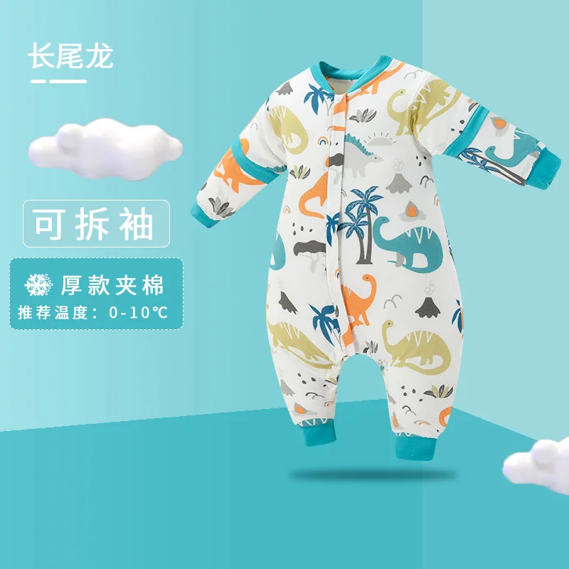 Autumn Winter Thickened Baby Anti Kick Quilt Pure Cotton Children's Pajamas Baby Split Legs Sleeping Bag