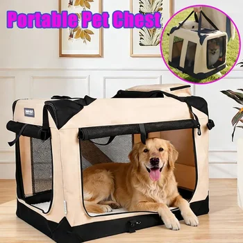 Soft Foldable Dog Travel Crate 1