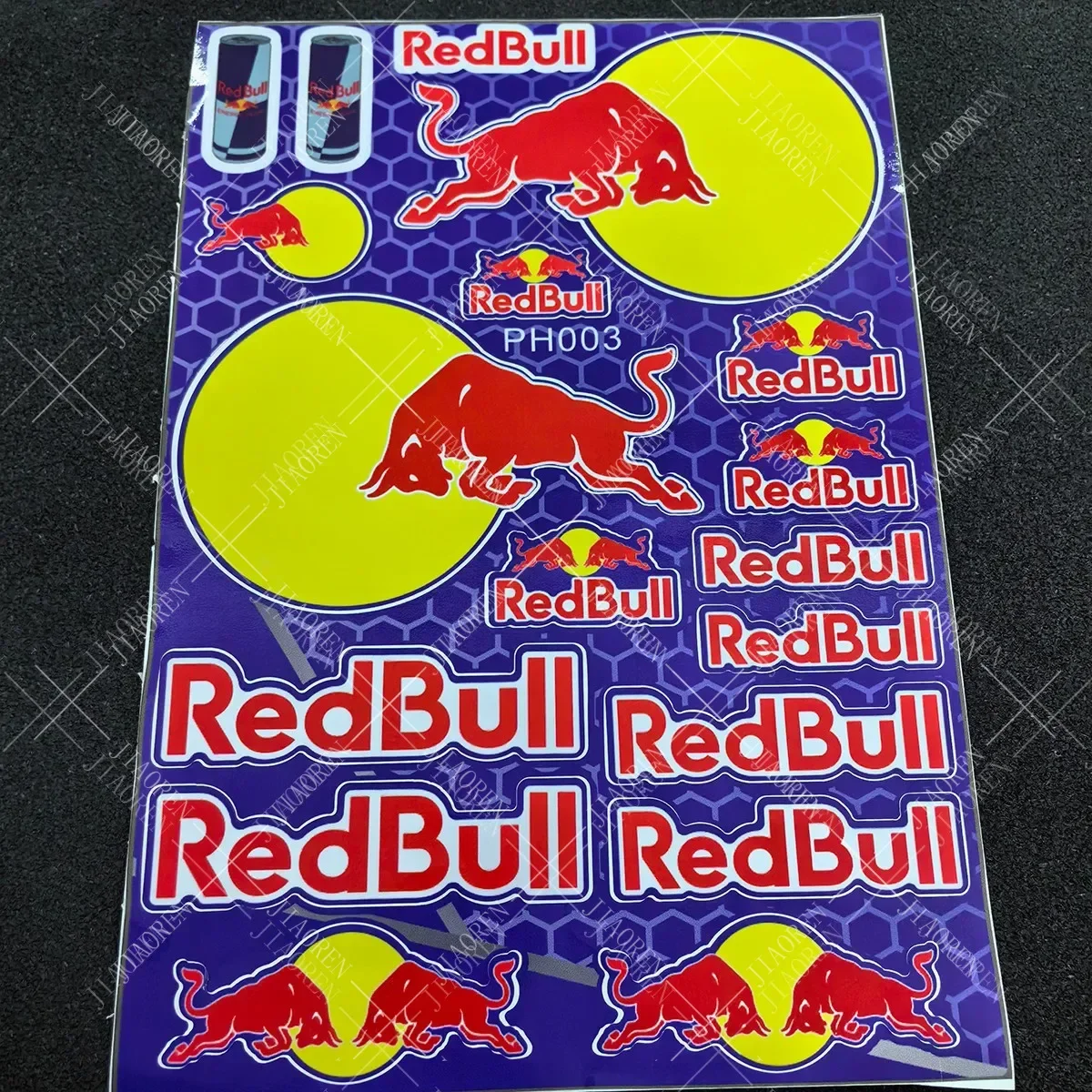 Red Bull Logo Motorcycle Stickers Helmet Decal Kit image 6