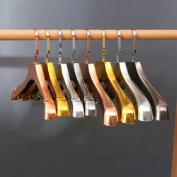 5PCS Gold Non-Slip Clothes Hanger,Adult Suit Hangers with 3CM Wide Shoulder,Closet Storage Rack for Coat T-Shirts Sweater Pants