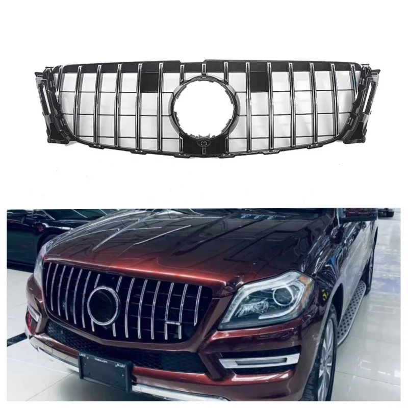 

Racing Grills For Low-end Gl X166 2013 2014 2015 Modified Gt Vertical Stripe Grille Grill Applicable For Gl350 Gl400