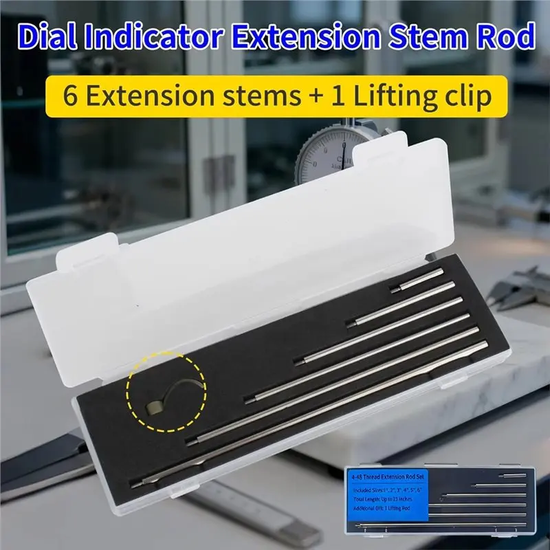 DT19-6-Piece Indicator Extension Rod Set For Measuring Tool Kit