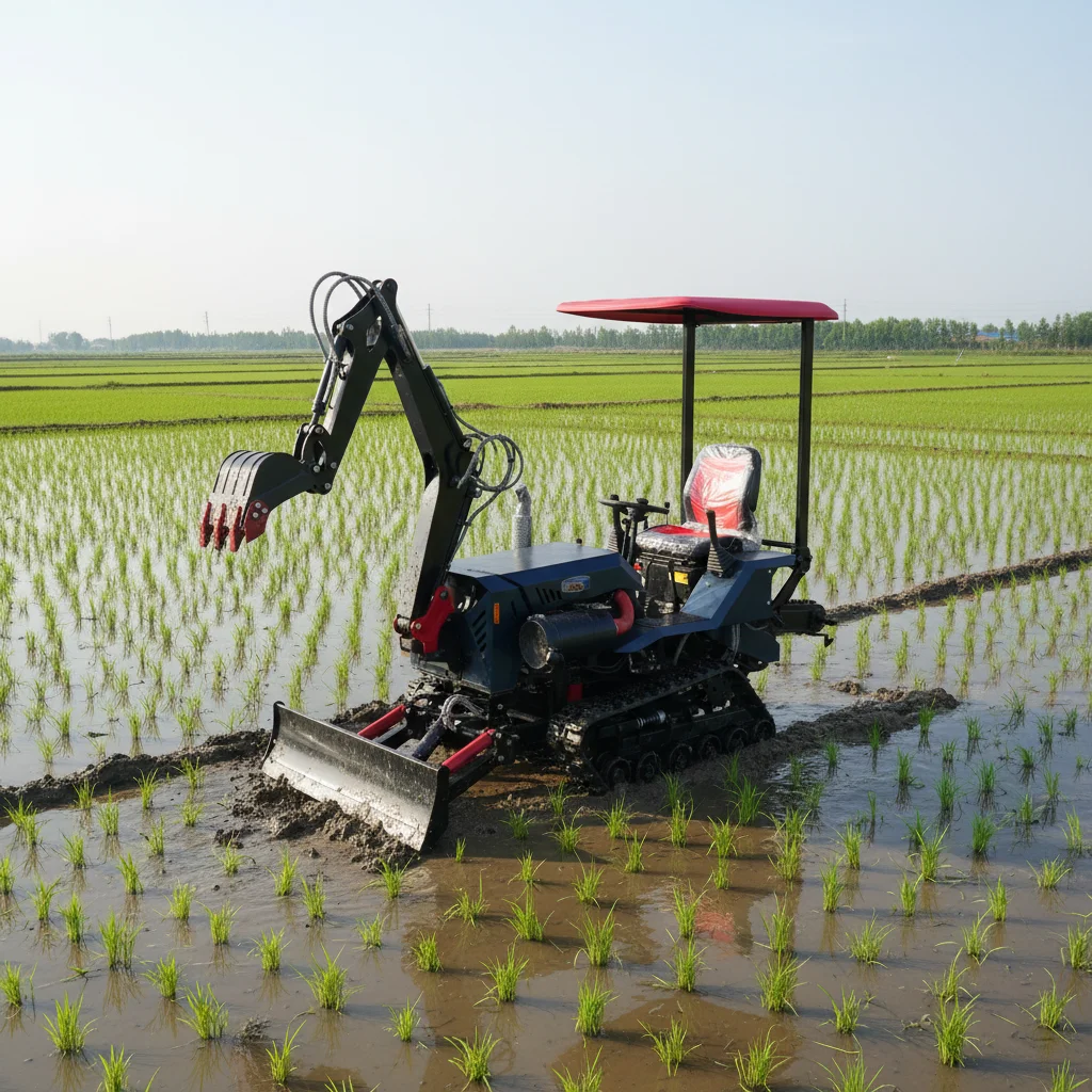 

New Hot Sale 80HP Crawler Tractor For Sale Hydraulic Rotary Tiller With Crushing Hammer Thumb Clamp