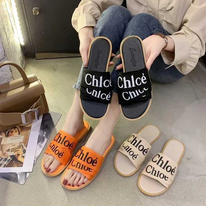 Designer women's shoes Flat 2024 fall new slippers letter decoration comfortable everything home bedroom slippers