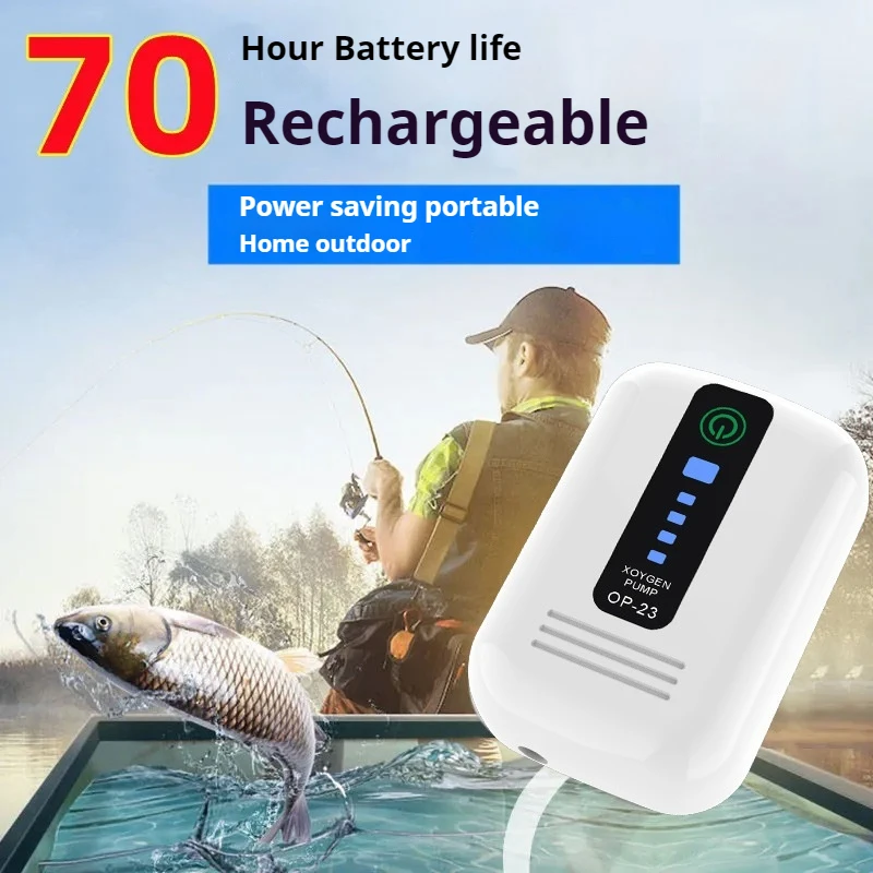 Portable Usb Oxygen Pump Oxygen Compressor Rechargeable Air Pump Aquarium Fish Tank Outdoor Fishing Accessories Dropship