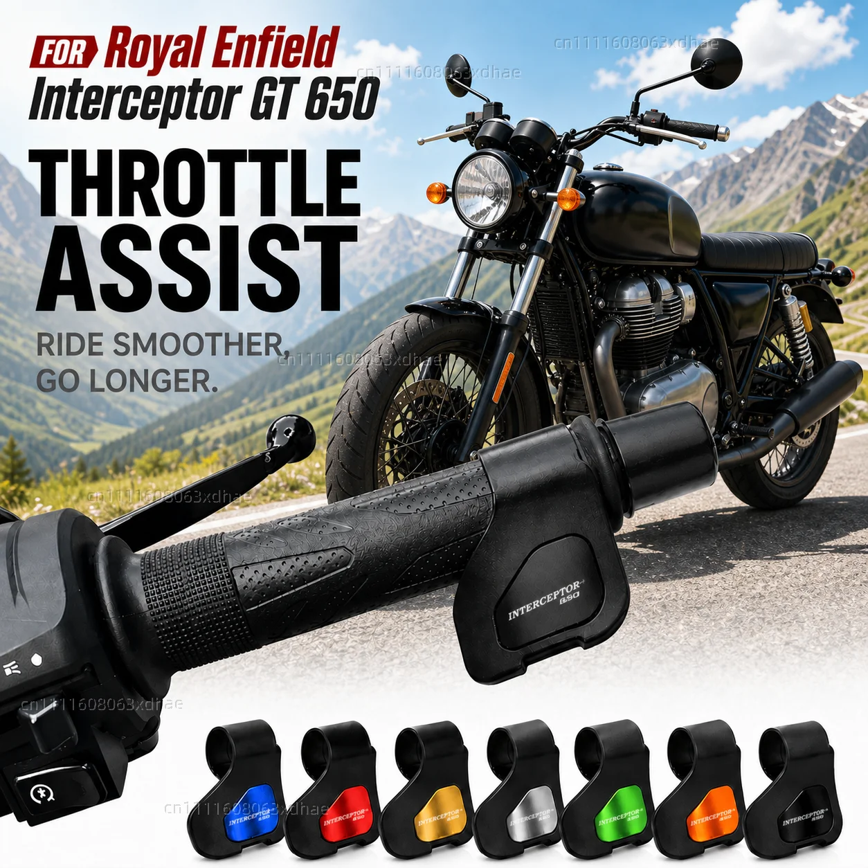 

FOR Royal Enfield Interceptor GT 650 2018-2026 Motorcycle Throttle Assistant Clip Labor Saver Acceleration Labor-saving CNC