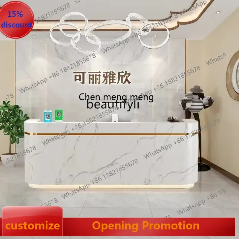 

cn8617 ssNew Light Luxury Beauty Salon Cashier Light Luxury Clothing Barber Shop Simple Modern Oral Clinic Front Desk Reception