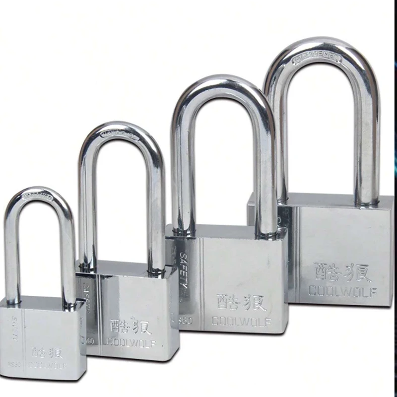 Stainless steel extended padlock cabinet lock long beam lock