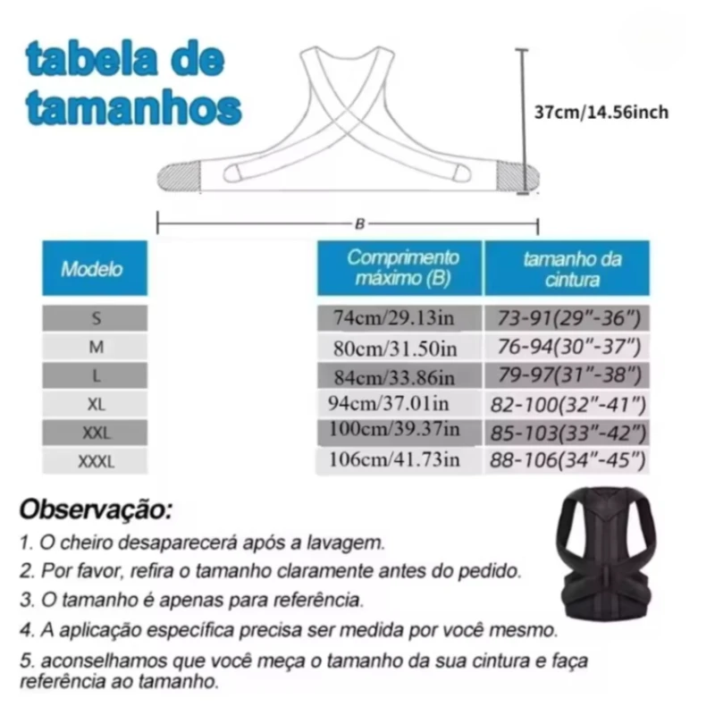 1pc 2026 One-Piece Back Brace, Unisex, Shoulder Brace, Adjustable Full Back Support, Suitable for Upper and Lower Back.