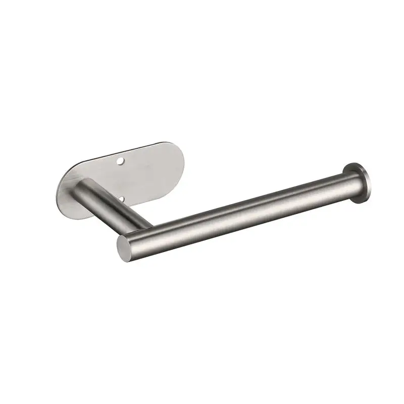 

Stainless Steel Wall-Mounted Paper Towel Holder - Self-Adhesive or Drilling for Kitchen & Bath Use