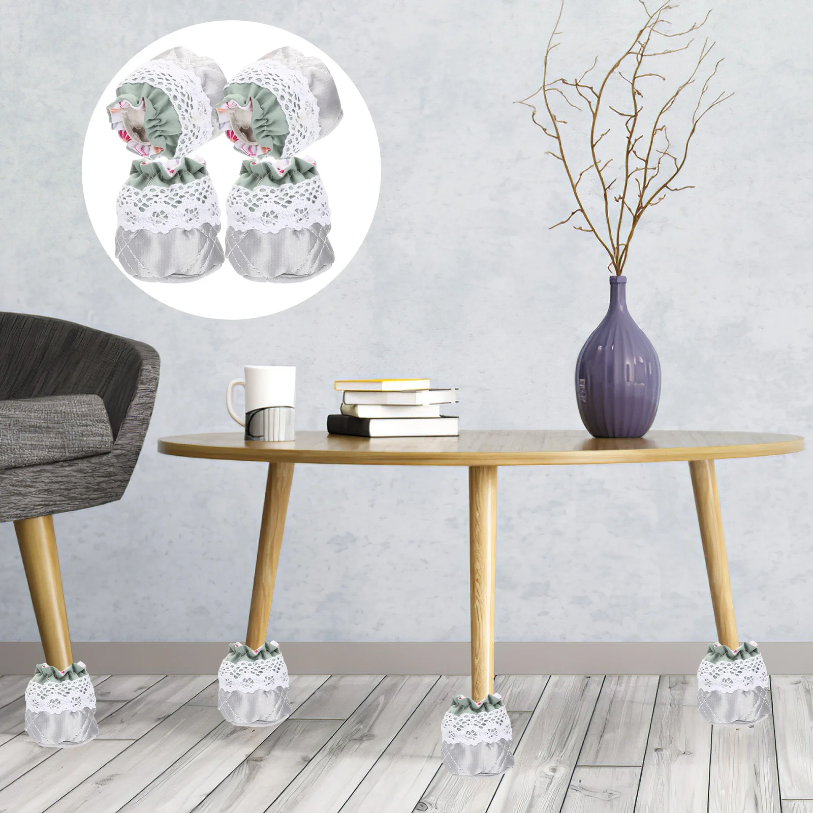 

Anti Slip Chair Table Feet Covers Furniture Protectors Pads Leg Caps Wide Home Indoor Living Bedroom Tea Tables Chairs Cabinet