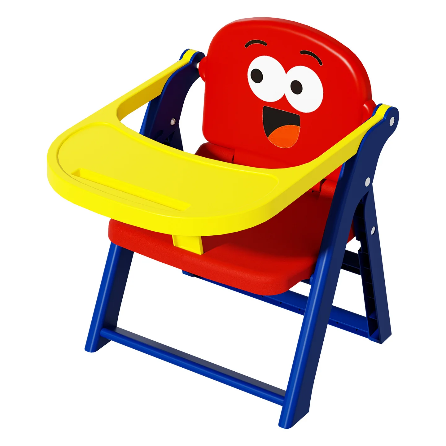 Dopamine Foldable Kids Dining Chair, Portable Toddler Stool Detachable Tray, Anti-Tip Non-Slip Chair for Home Kindergarten