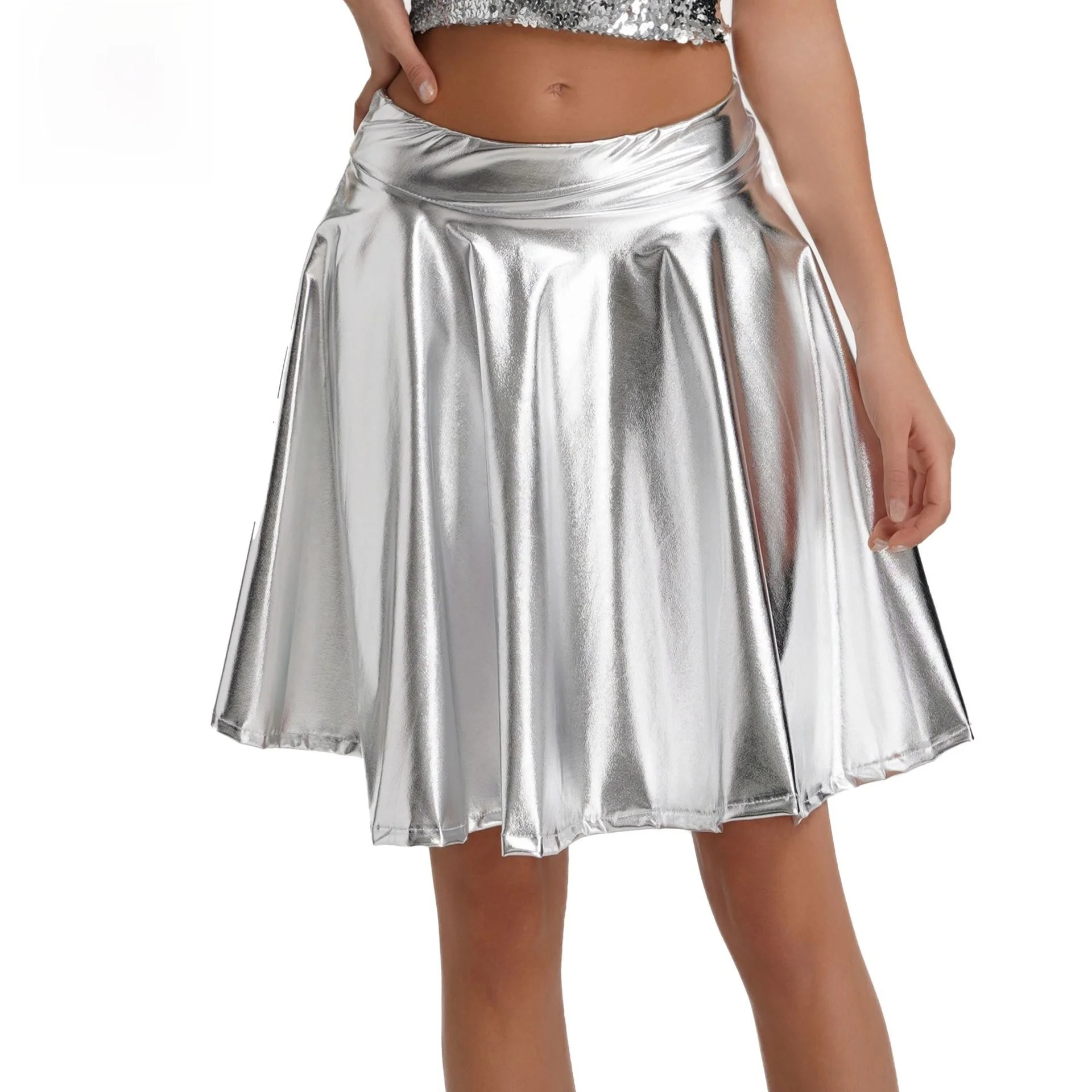 

High Waist ort Pleated Skirt Women's Stage Performance Costume loween Sexy Big Swing Skirt Club Performance Dr