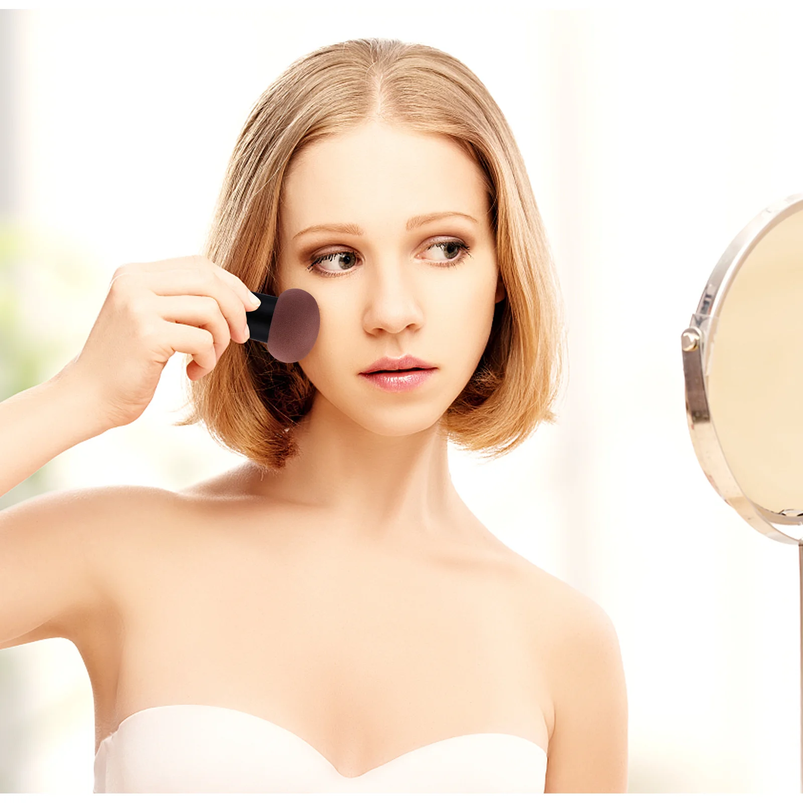 5 pezzi di spugna per soffio per trucco premium in polvere di funghi per applicatore di forniture per cipria in polvere per il viso