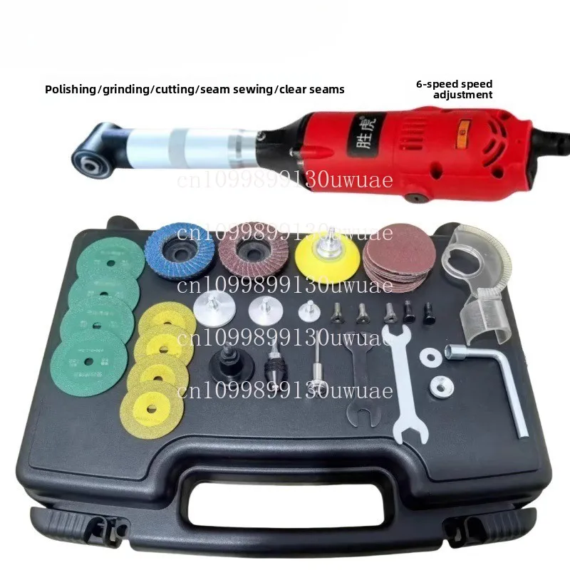 350w Micro Angle Grinder Multifunction 90° Electric Elbow Grinding Machine Elbow Engraving Polisher Ceramic Tile Cleaning Tools