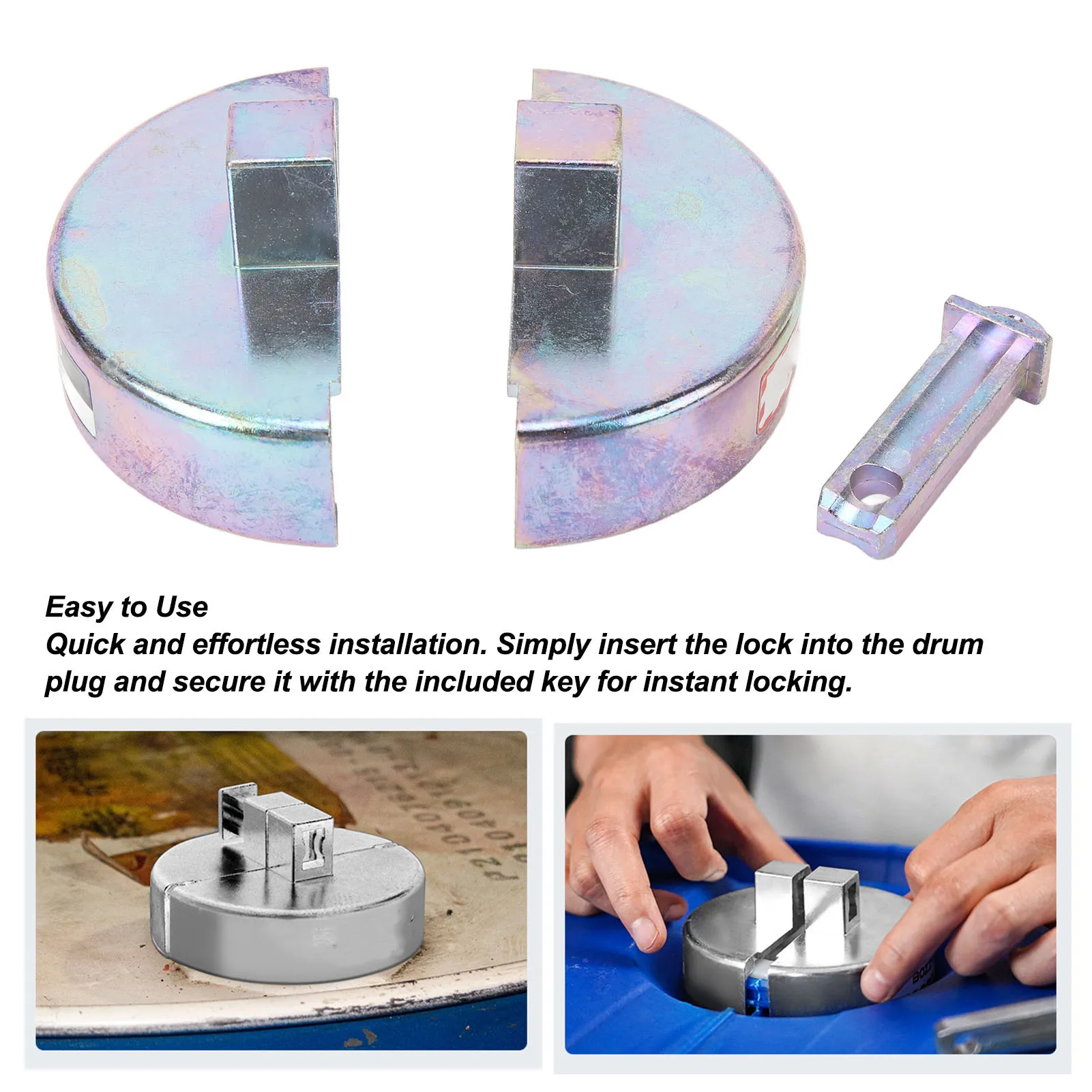 Lockout Tagout Drum Lock Rust Proof Practical Versatile Easy To Use Drum Plug Locking Device for 72 To 85mm Oil Drum Plug Lock
