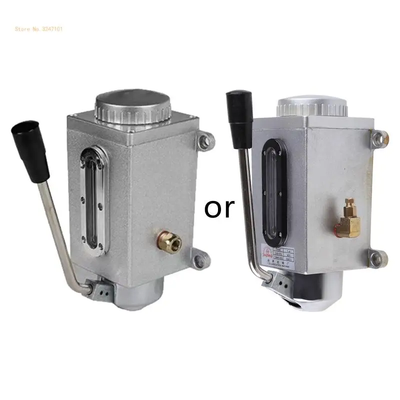 Manual Lubricating Oil 1L 4mm Double Outlet Port Oiler Hand Lubricator for Milling Punching Lathe Cutting Dropship