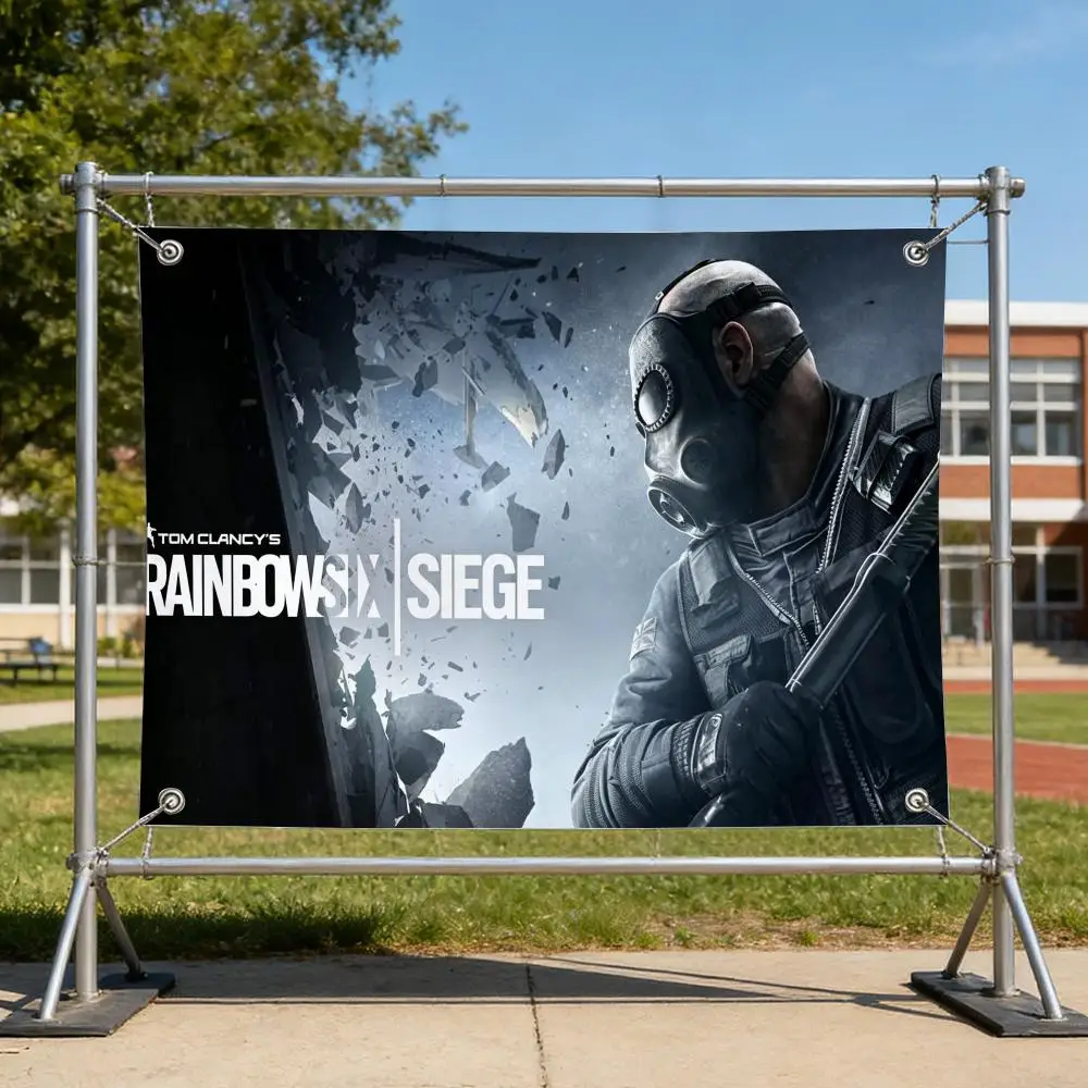 Game Shooter R-Rainbow Six Tactical Flags Specialized for indoor and outdoor home decorations, outdoor camping, and bar parties