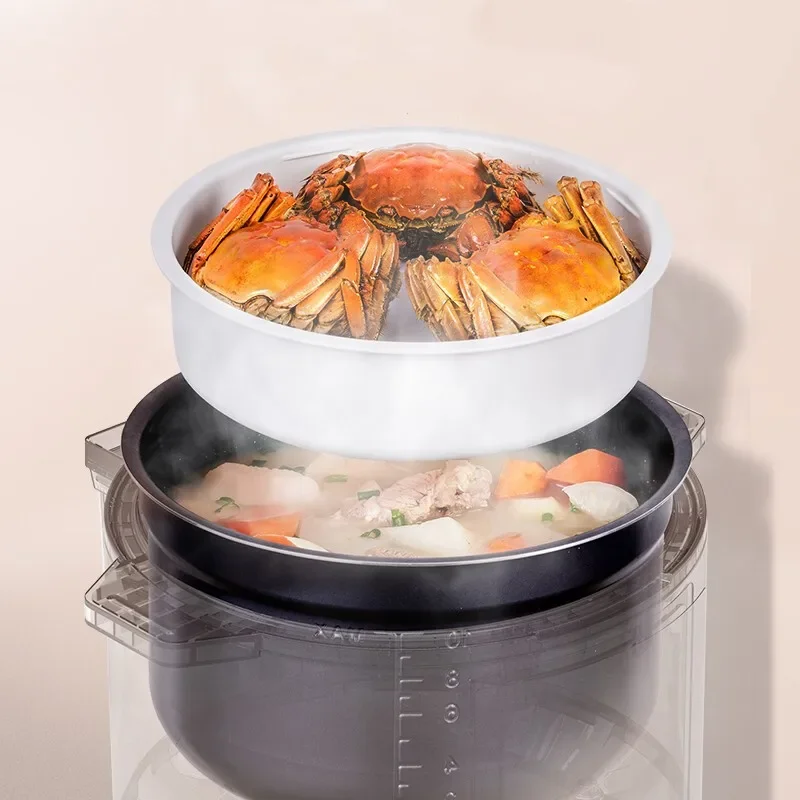 ميديا طنجرة الضغط ذكي 6L 5L طنجرة الأرز غير عصا 2 الأواني الداخلية مع قدر الضغط الكهربائي باخرة إبقاء الطعام طازجًا