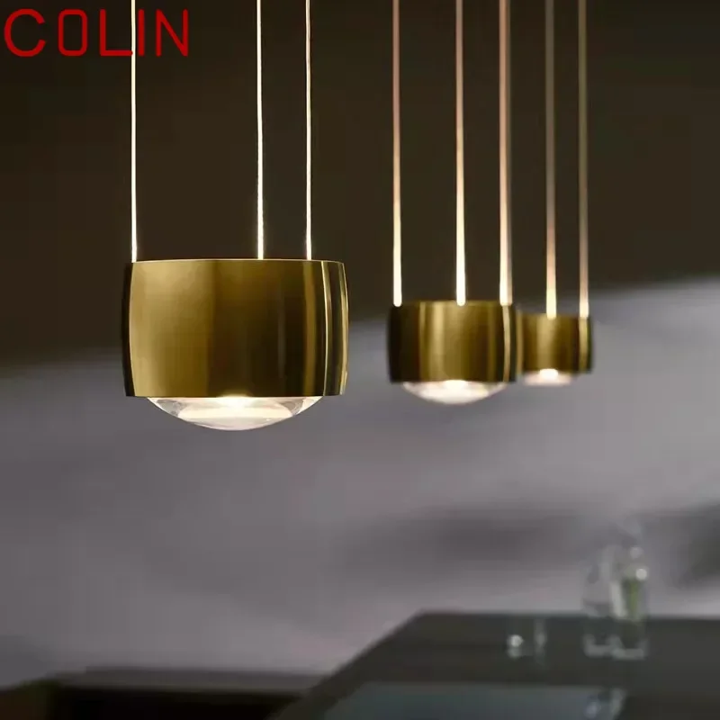 COLIN จี้นอร์ดิกโคมไฟ LED Vintage Simple Gold ขนาดเล็กสําหรับห้องรับประทานอาหารหน้าแรกห้องนอนตกแต่งข้างเตียง