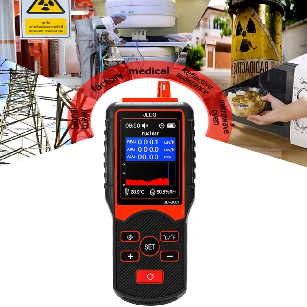 Jd-3001 Geiger Counter Nuclear Radiation Detector Electromagnetic Radiation Detector Electromagnetic Wave Measurement