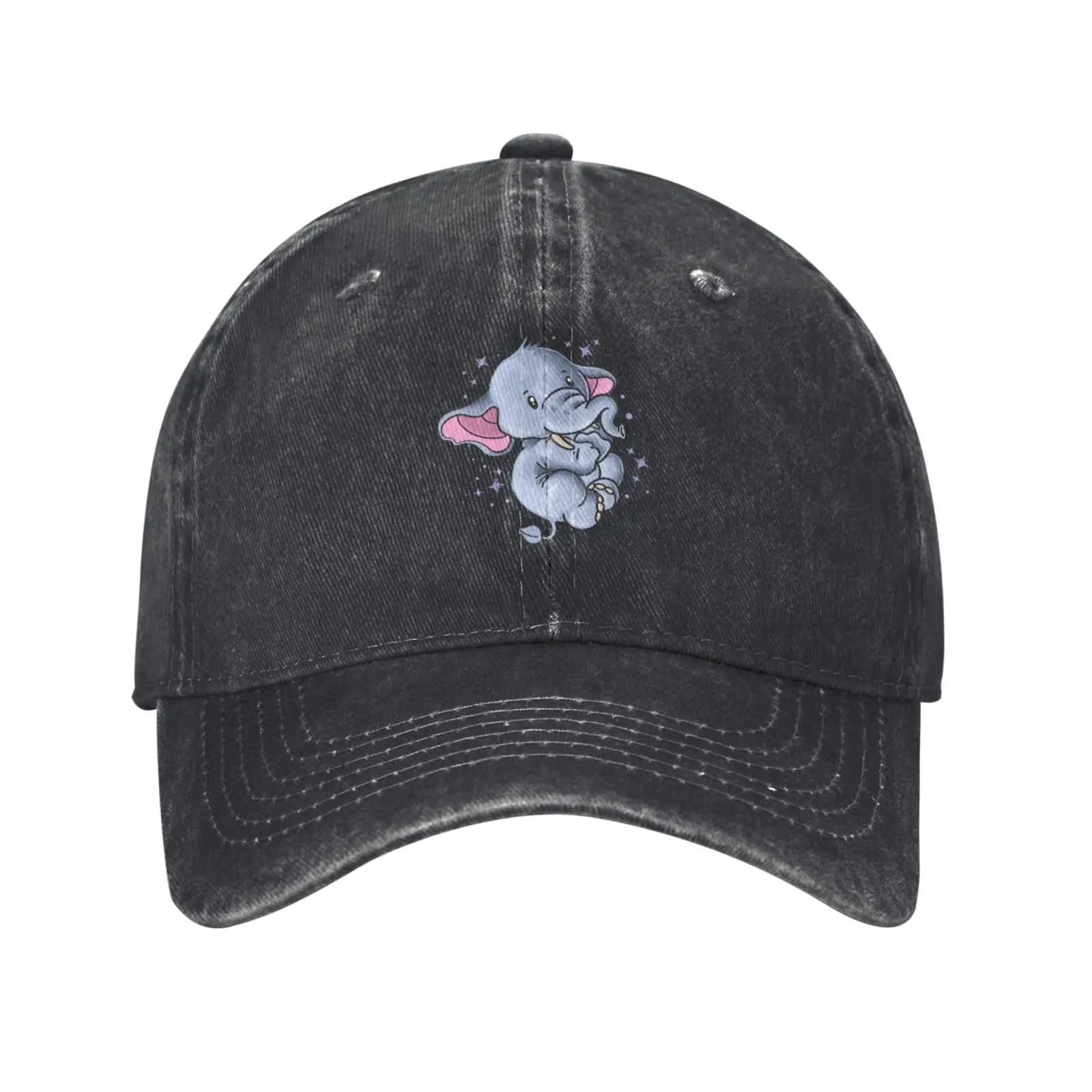 

Cute Little Elephant Baseball Cap for Men Women Vintage Trucker Hat Golf Hats Dad Hat