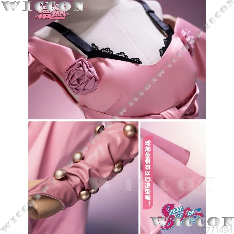 Lucy Steel Anime JO7 SBR Cosplay Costume American Sweethearts Pink Lolita Dress Blonde Wig Girl Woman Halloween Party Clothes - view 4