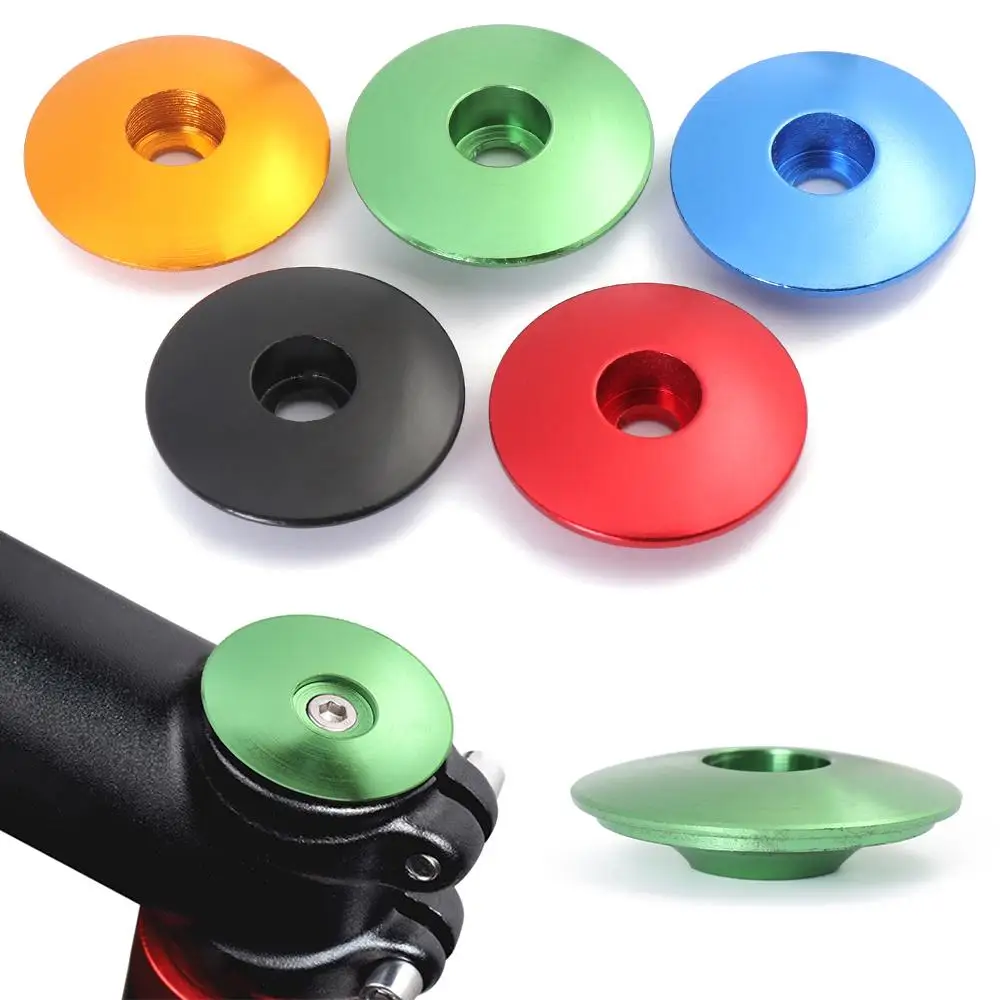 1pc Aluminum Alloy Bicycle Headset Cap 28.6mm Dustproof Top Cap Cover Outdoor Mountain Bike Accessories Headsets Stem Parts