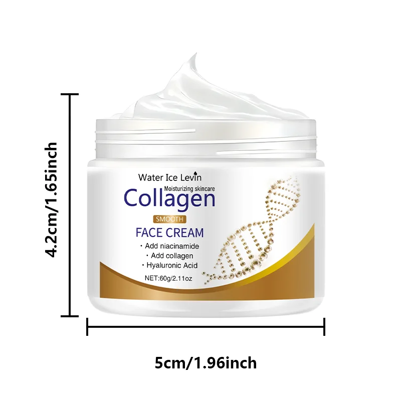 كريم ترطيب الكولاجين ليلاً ونهارًا - زبدة الشيا، التبغ القلوي، ترطيب وفيتامين E - كريم خالي من الكحول لجميع أنواع البشرة