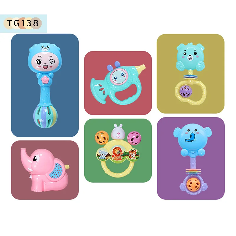 【New】1/7PCS Newborn Sensory Teether Baby Development Games Baby Rattles Toys Educational Infant Toy For 0 6 12 Months