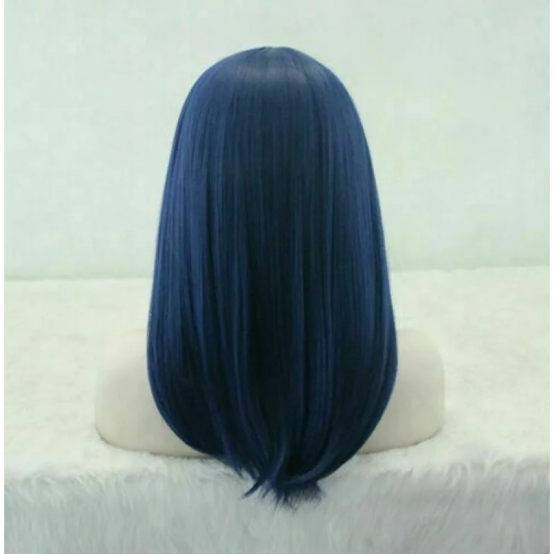 50cm New Fashion Dark Blue Long Cosplay Wig