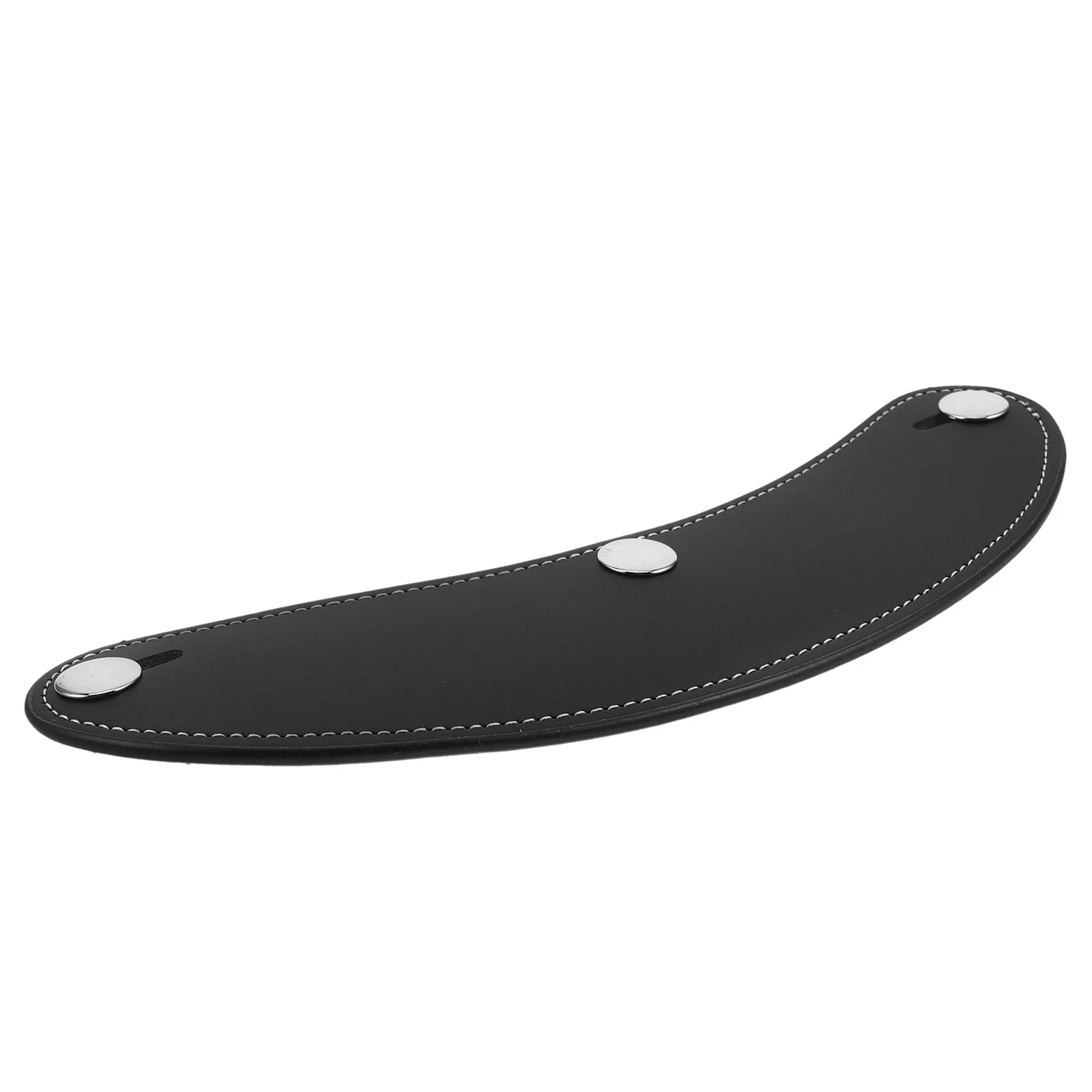 Motorcycle Sun Shield Vintage Brim Visor PU Material Three Button Snap System Universal Fit Half Helmets Glare Protection