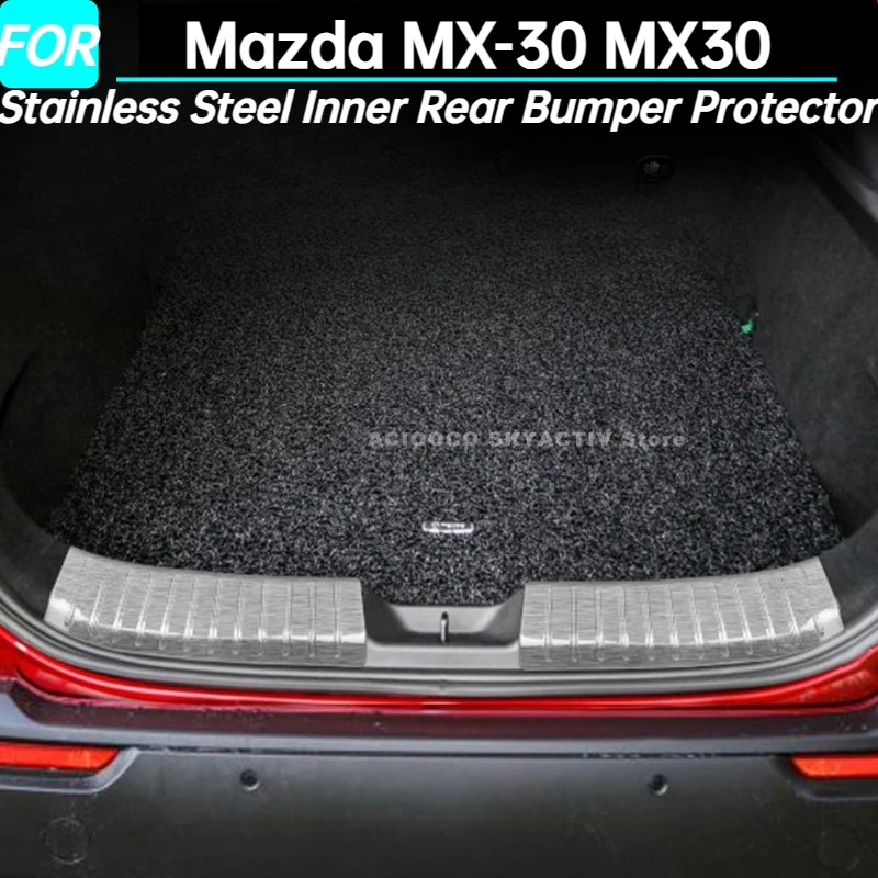 

Stainless Steel Inner Rear Bumper Protector Door Sill Trunk Plate Trim for Mazda MX-30 MX30 Interior Accessories 2022-2024 2025