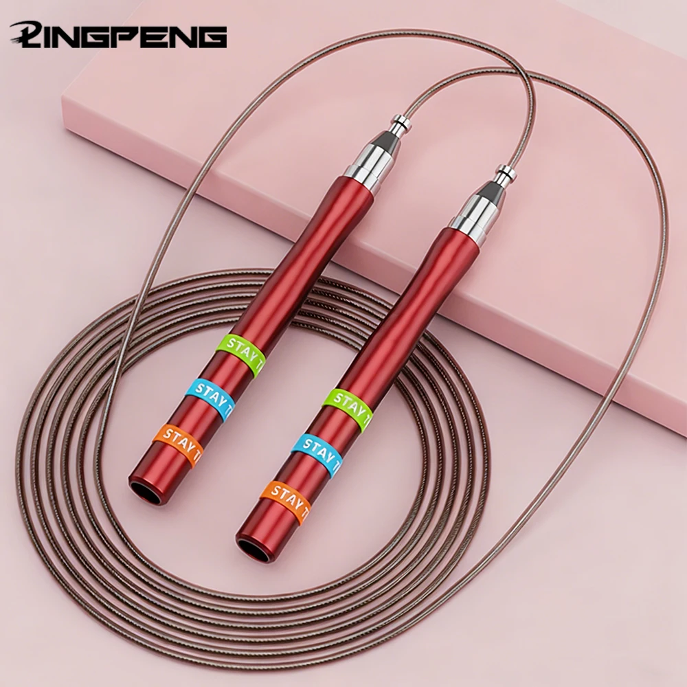 

Aluminum alloy steel wire metal handle student adult fitness fat burning racing training competition skipping rope