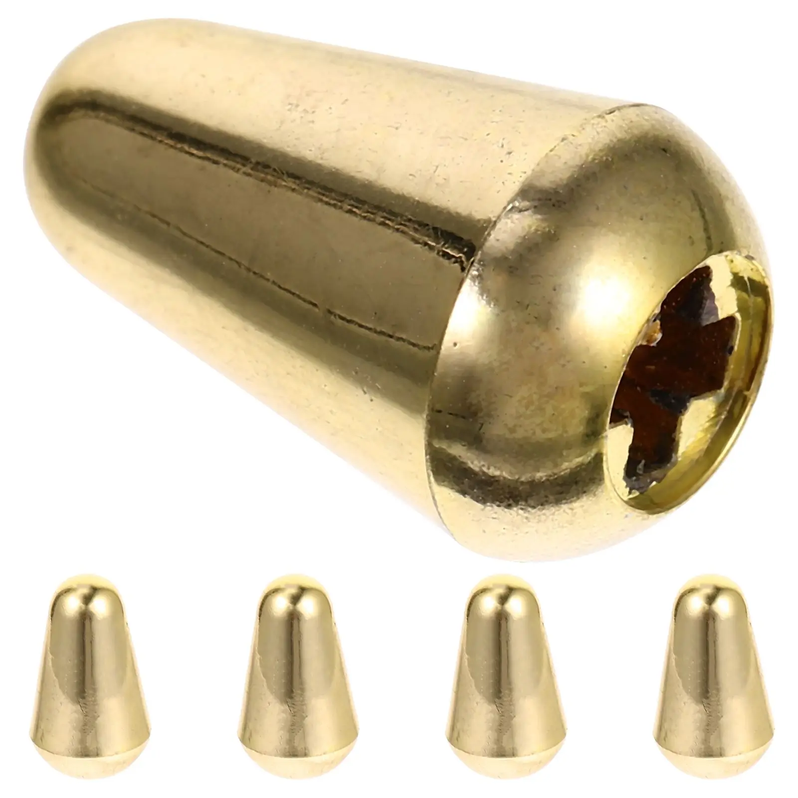 

5pcs Switch Cap Pickup Electric Guitar Knobs Bronze Toggle Tips Durable Lightweight Compact Guitar Accessories