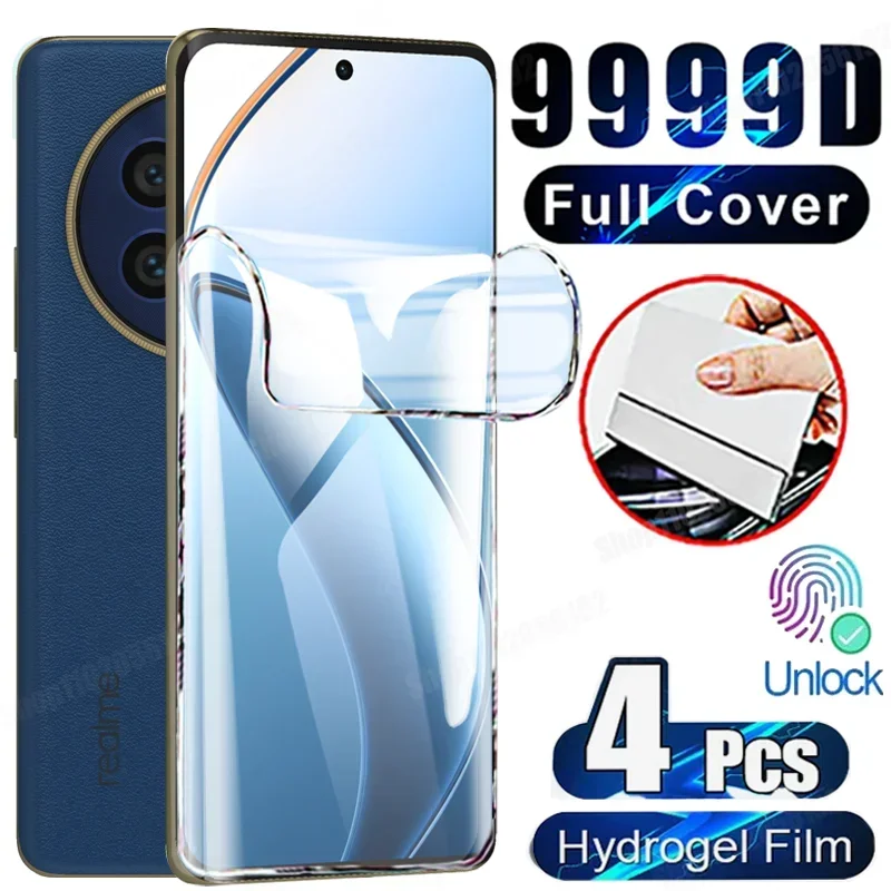 5 قطعة فيلم هيدروجيل ل Realme 15 14 12 Lite 11x 10T 13 Pro Plus 5G 4G HD واقي للشاشة الشفاف طبقة لينة