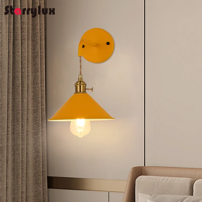 

Colorful Minimalist Wall Lamp for Bedroom Dining Room Passage Modern Home Lighting
