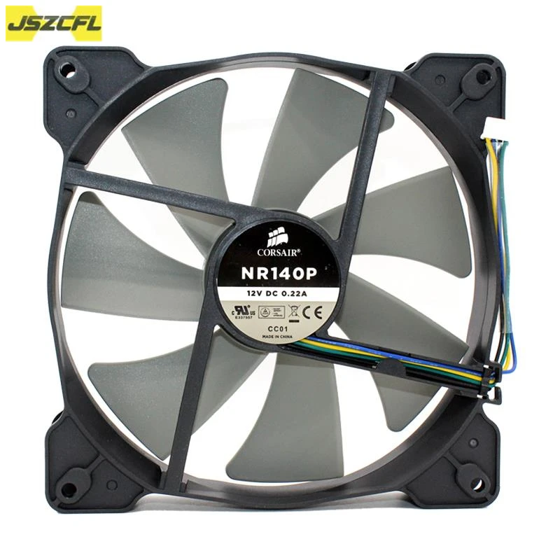 1 قطعة ل CORSAIR NR140P تيار مستمر 12 فولت 0.22A 140x140x25 مللي متر 4-سلك مروحة التبريد ﻿