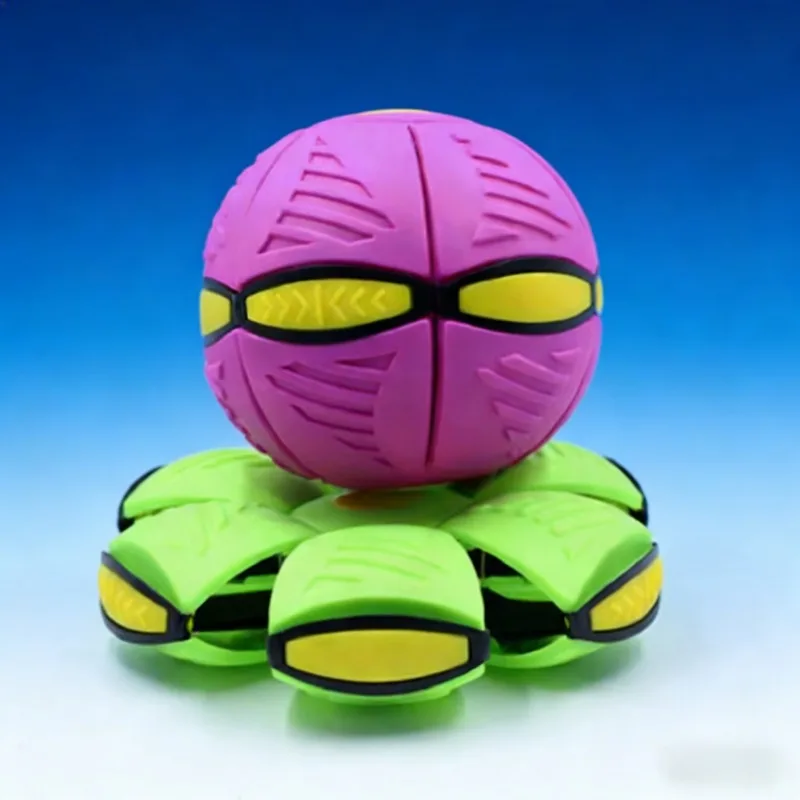 ลูกบอลวิเศษรูปยูเอฟโอสำหรับเด็ก ลูกบอลดิสก์แบบแบนสำหรับเด็กชายและเด็กหญิง ของเล่นกีฬากลางแจ้ง เหมาะเป็นของขวัญวันเกิดและวันหยุด