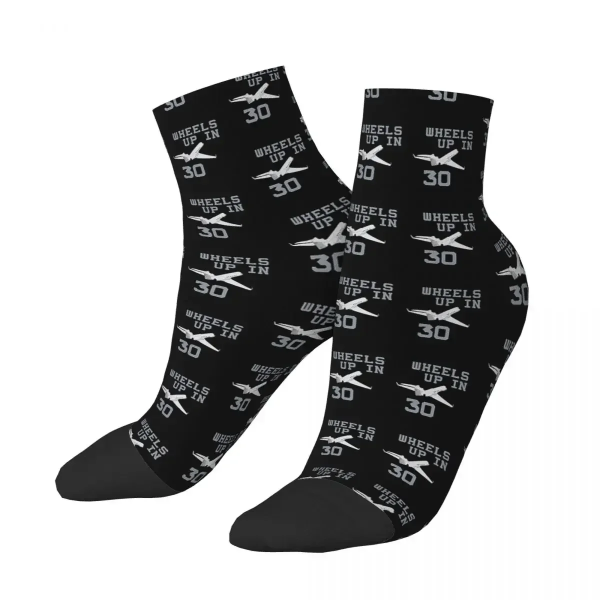 Wheels Up In 30 Criminal Minds Socks Harajuku Sweat Absorbing Stockings All Season Socks Accessories for Man's Woman's